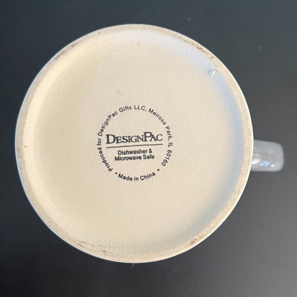 DESIGN PAC Dipped Glossy Gray Glazed and Unglazed Earthenware Coffee Tea Mug - Picture 7 of 9